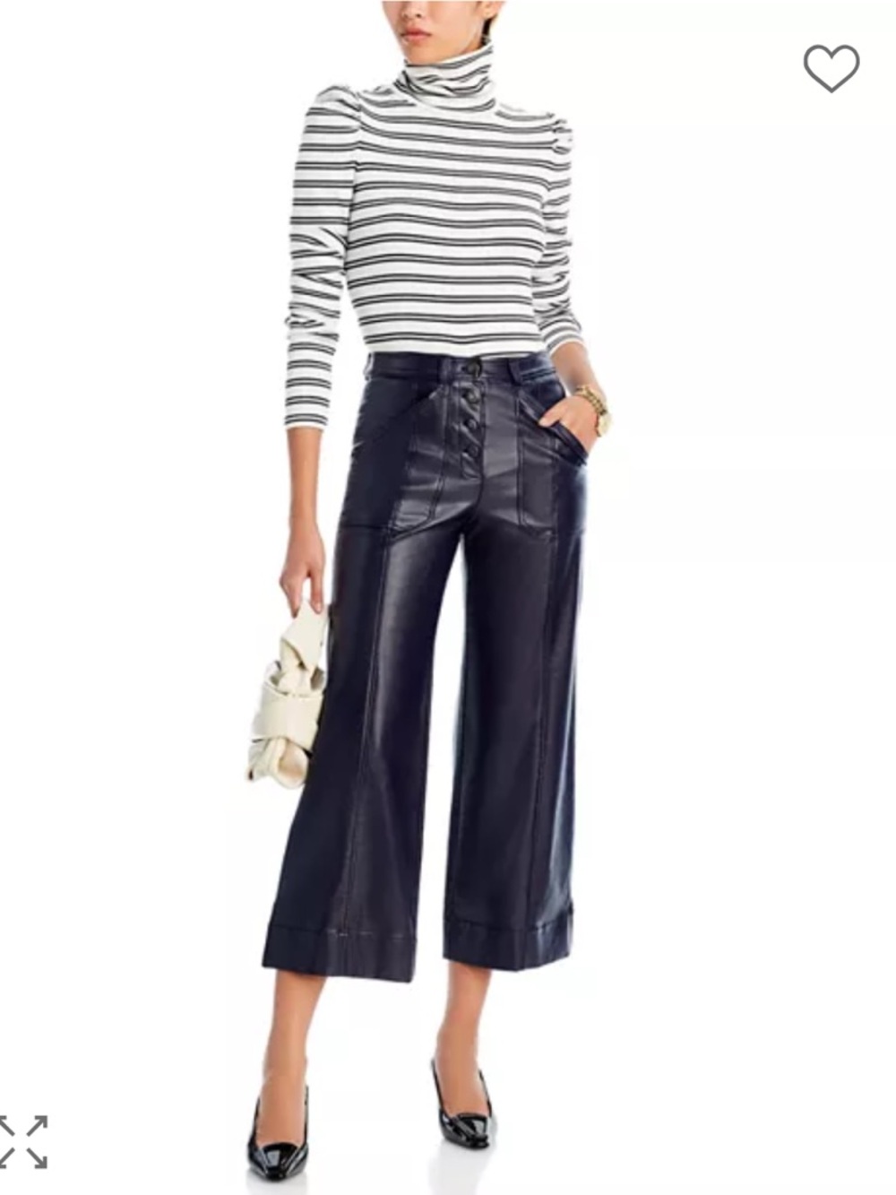 Cinq a Sept Benji Faux Leather Pants - Navy - Like New - Size 12